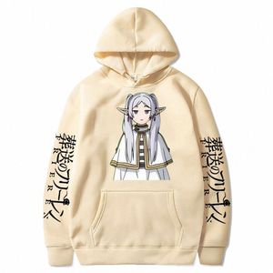 Anime Frieren Beyd Journey's End Hoodie for Women Kawaii Streetwear Street Autumn Inverno Felpe in inverno sciolto Plus size W7YD#