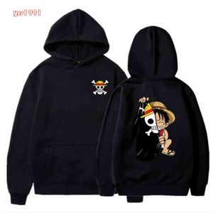 Anime One Piece Hoodies Men Women Fashion Luffy Pullover Oversized Hoodie Sweats Kids Hip Hop Coat Boys Mens Clothing Sudaderas H1206