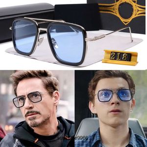 Solglasögon 2024 Dita Flight 006 Tony Stark Style Classic Unisex Solglasögon - Luxury Square Metal Goggles for Men and Women