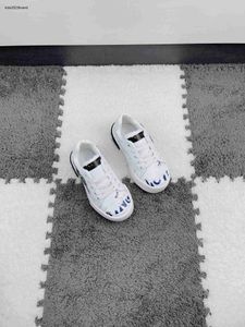 새로운 어린이 스니커 스니커 블루 편지 인쇄 아기 캐주얼 신발 크기 26-35 브랜드 박스 포장 고품질 여자 소년 디자이너 신발 24may