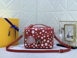 Metis crossbody çanta yeni kadın çanta çantası orijinal deri nokta desen moda harfleri çıkarılabilir kayış m41487 balkabağı dekorasyonu AAA