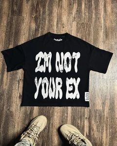 Men's T Shirts High Street Retro Hip Hop Trend Alphabet Print Oversized Men T-shirt Y2k Goth Harajuku Fashion Couple Sport Loose Shirt