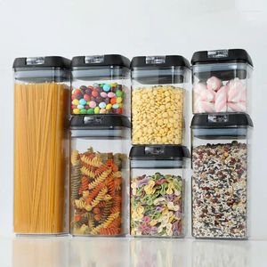 Storage Bottles 5/7 Pcs/set Candy Jar For Spices Cover Container Plastic FJars With Lids Cookie Kitchen Jars Cereal Bulk Organizer