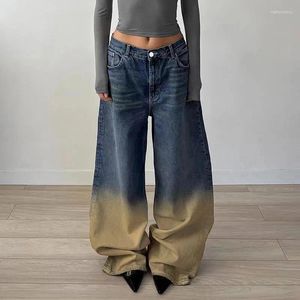 Frauen Jeans Frauen Blau Harajuku Y2K 2000er 90er ästhetische Baggy -Absolventen Denimhose Übergröße Jean Hosen Vintage Trashy Clothes 2024