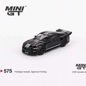 Diecast Model Cars MINIGT 1 64 Shelby GT500 Dragon Snake Concept Black alloy car model MGT575 T240513