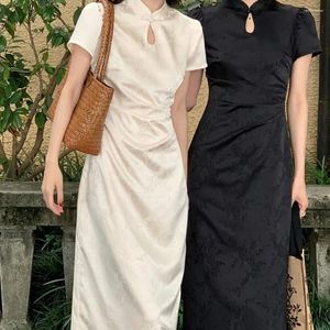 Этническая одежда 2024 Женская мода Элегантная летняя красавица Cheongsam Национальный стиль улучшенное китайское платье