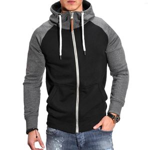 Jaquetas masculinas jaqueta de roupas de outono masculino moda emendada com costura aberta lã de manga longa casaco macho casual mole casualwear zipper casacats