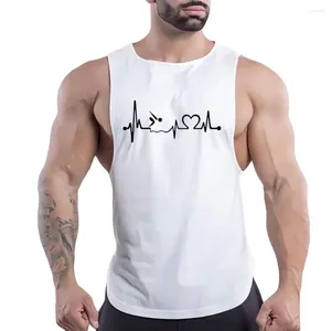 Herren Tanktops Mode Y2K Print Top atmungsaktivem Basketball -Hemd Shirt Outdoor Fitnessstudio Kleidung Männer Sport schnell trockener Freizeit FNAF