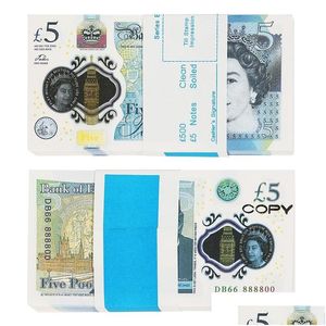その他のお祝いのパーティーサプライ映画Money UK Pounds GBP Bank Game 100 20 Notes本物の映画版映画を再生する偽のキャッシュカジノPO B otuh3