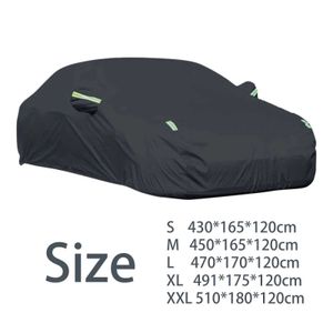 Pokrywa samochodowe rozmiar S-xxl Cover Cover Wodoodporna okładka na zewnątrz Oxford Sun Rain Ochrona UV Kurz i śnieg SUV Corf Cover T240509