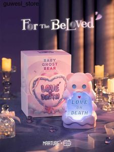 Nattlampor Shinwoo Ghost Bear Glowing Doll Table Lamp Blind Box Toy Kawaii Doll Caja Ciega Action Picture Luminous Model Mysterious Box S240513