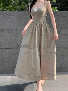 Abiti casual di base designer Donne Donne Domande Designer Domande Sexy Sleevelette Calte Flat Woman Woman Slim Outwear Summer Dress