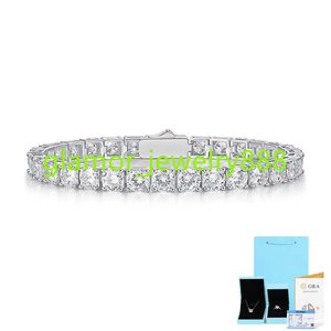 Colares de jóias finas Hip Hop S925 VVS VVS Moissanite Diamond Cluster Iced Out Tennis Chain Bracelet Colar para homens Mulheres