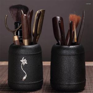 Чайные установки креативные керамические шесть джентльменов чернокожие сандаловые чая держатель Spoon Spoon Business Gifts китайские инструменты