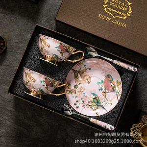 European Coffee Cup Set Bone China R Household Ceramic British Highvalue Afternoon Tea 240508