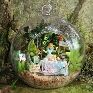 Arquitetura/casa DIY House Diy Doll House Mini Glass Ball Doll Houses Model miniaturas Casa de Bonec