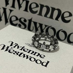 Brand Westwoods High Edition Light Luxury Advanced Super Sparkling Multi Saturn Planet Ring Couple Nail