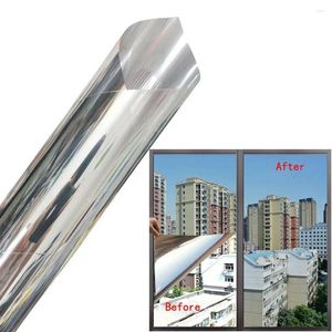 Window Stickers 40CMx1/3/5M One Way Solar Reflective Mirror Insulation Film Sticker Self Sunscreen Ahesive Home Privacy Tint Gl C5W7