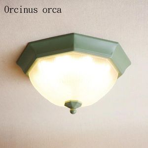 Ceiling Lights American Pastoral LED Light Bedroom Balcony Aisle Child Room Modern Simplified Dome