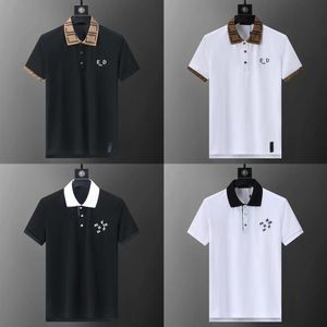 designer Men's polos men T-Shirts Short Sleeve T shirt polo shirt High Quality letter printing pattern clothes clothing tee black and white mens Tees Asian size M-3XL