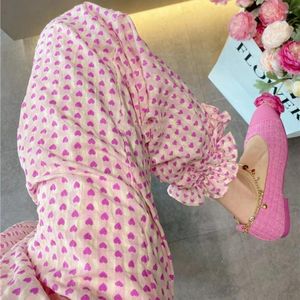 Damska odzież sutowa spodnie piżamowe dla kobiet senne koreańskie marszone letnie kostki dna pokój domowy elastyczna talia