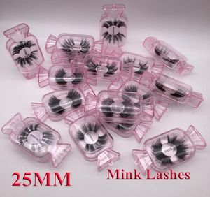 2020 NEW False Eyelashes 3D Mink Eyelashes 25mm Natural Long Mink Lashes High Volume Fluffy Eyelash Makeup Tool1464540