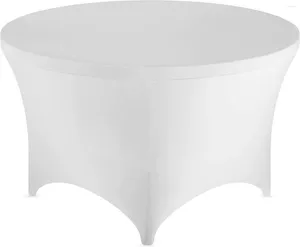 Tkanina stołowa biała/czarna okrągła okładka koktajlowa na bankiet ślubny el bufet tkaniny dekoracyjne rozciąganie