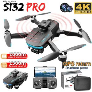 Drones S132 RC GPS com drone com 4K Professional 5G Câmera WiFi 360 Evitar obstáculos FPV Motor sem escova RC Quatro helicóptero mini drone S24513
