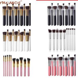 5 Stora och 5 små sminkborstar Set Eye Brusher Blusher Brush Makeup Brush Beauty Makeup Tools