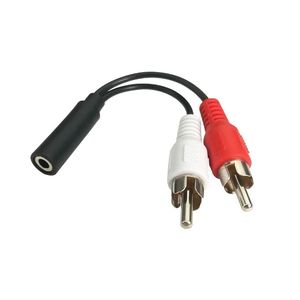 3,5 mm weiblich bis 2 männliche RCA-Kabel-Splitter-Konverter-Adapter-Aux-Audio-Erweiterungskabel Y-Cable für Laptop MP3/MP4-Konvertierungslinie