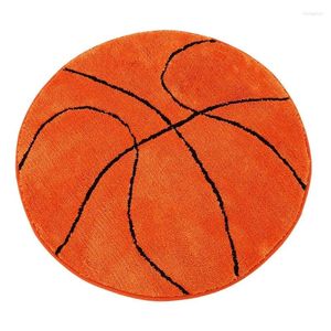 Carpets Round Anti-slip Polyester Fluff Ball Carpet Computer Chair Pad Football Basketball Living Room Mat Children Bedroom Rugs