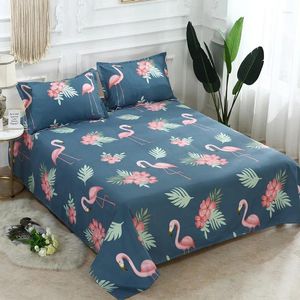 Bedding Sets Home Têxtil Caminho Define Polyester Cotton Flower Bedcleth Printing Direitos de pátios reativos 3pcs/tampa definida