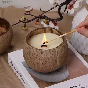 Pachnący świeca kokosowa pachnąca kubek świecy kreatywny pojemnik na restaurację z woskiem sojowym dekoracja domowa nordycka prostota wx