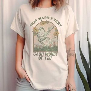 Men's T-Shirts That Wasnt Very Cash Money Funny Meme T-Shirts Short Slve Vintage Cute Frog Graphic Ts Women Cottagecore Aesthetic Tops T240510