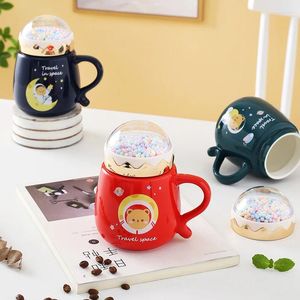 Becher Keramik Becher Süßes Cartoon Büro Haushalt Wasser Tasse Spiegel Raumgeschenk