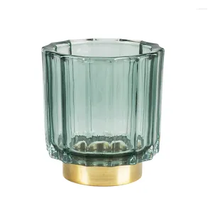 Candle Holders Unique Glass Holder Nordic Small Romantic Transparent Pillar Portavelas Modern Rustic Home Decor OA50CH