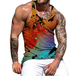 Canotte da uomo tops 3d digitale giubbotto estivo moda e tempo libero o abbigliamento maschio canottiere canottiere fitness 2024 240509