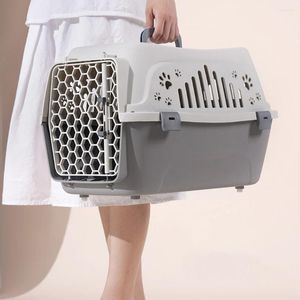 Caixa de transportador de transportadoras de gatos para cães pequenos viajam de uma companhia aérea de Crate Breathable aprovada por portátil Durável gaiola de cachorro de cachorro