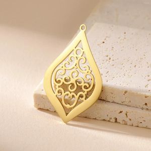 Hänge halsband EUEAVAN 5st Filigree Teardrop Rostfritt stål för halsband Bohemiska charms Geometriska smycken Maketillbehör Partihandel