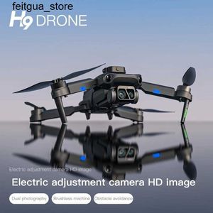 Drony Drone FPV z aparatem 4K w wysokiej rozdzielczości bezszczotkowane optyczne składanie samolotu RC Pilot Control kontrolujące cztery helikopterowe zabawki S24513