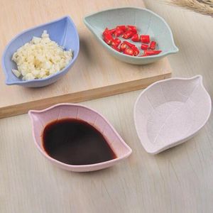 Plates Wheat Straw Shallow Bottom Ketchup Sauce Dish Dipping Bowls Seasoning Dishes For Soy Vinegar Dinner Party Buffet BBQ Unbreakable