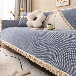 Stol täcker flätad tjock corduroy soffa kudde varm cording enkel modern icke-halkduk handduk för hem dammtät