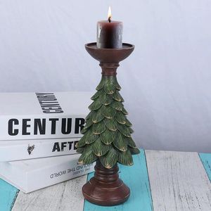 Candle Holders European Resin Holder Home Supplies Decoration Furnishings Creative Christmas Tree Candlestick Ornament Crafts