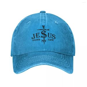 Ball Caps Vintage Water Washing Jesus Saved My Life Baseball Homme Hat Snapback Christian Casquette