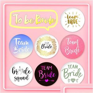 Other Event & Party Supplies New Team Bride Badge European Bachelor To Be Prom Decoration Delivery Rra603 Drop Home Garden Festive Dhybu