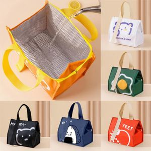Portable Lunch Bags Box Thermal Food for Children Cooler Handbag Thermos Container Storage Bag For Women Kids 240511