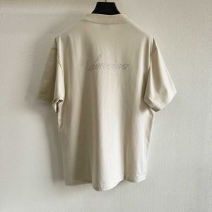 バージョンハイBパリ24SSダイヤモンドショートリーブTシャツルーズコットンファブリックユニセックスデザイン