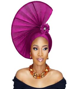 Fahion African Head Tie Düğün için Geleneksel Oto Gele015550359