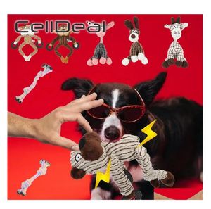 犬のおもちゃを噛むペット噛む動物のロバ犬の咬傷コーデュロイぬいぐるみおもちゃ子犬高品質のトレーニング用品在庫卸売dhfgs