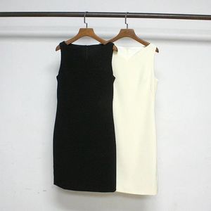 Casual Dresses Summer Dress Blend Neck Sleeveless Slim Mini For Women